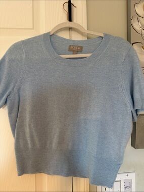 J. Crew Light Blue Cashmere Crewneck Pullover